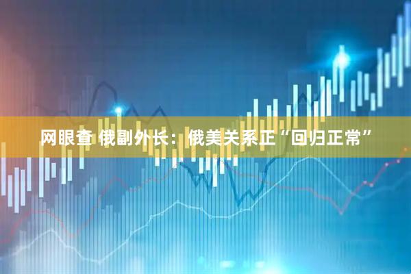 网眼查 俄副外长：俄美关系正“回归正常”